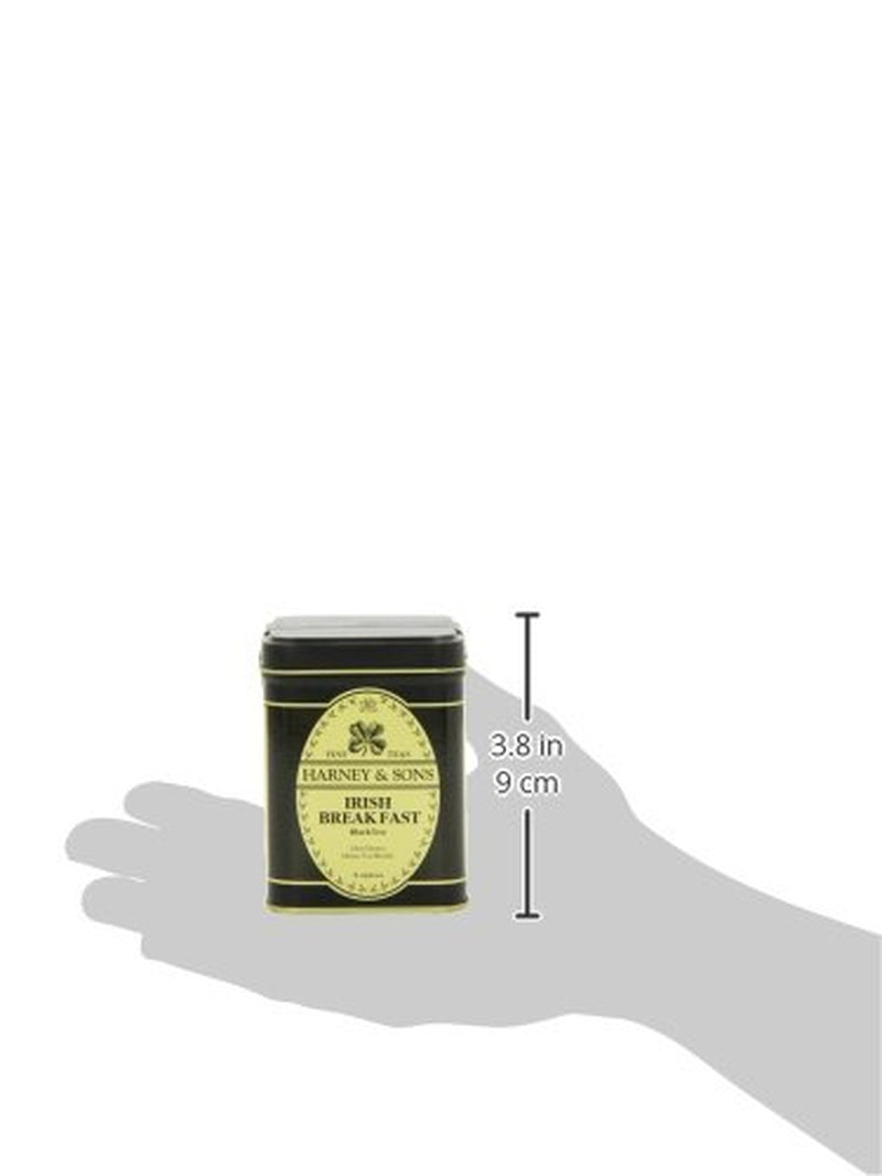 Harney and Sons Irish Breakfast Tea | 4Oz Tin 100% Assam Black Tea Loose Leaf, Bold Breakfast Tea