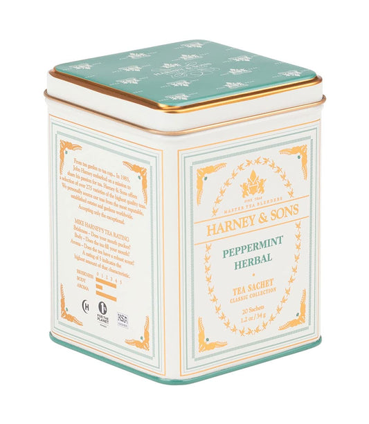 Harney and Sons Peppermint Tea, 20 Sachets 1.2 Oz | Herbal Tea Made with Washington State Peppermint. Naturally Caffeine Free.