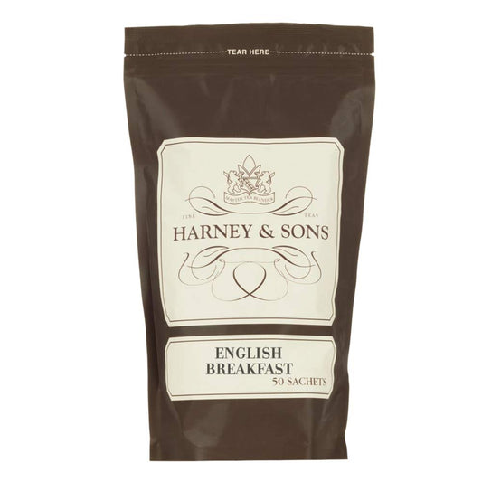English Breakfast Tea - 100% China Black Tea, Caffeinated, - Bag of 50 Sachets