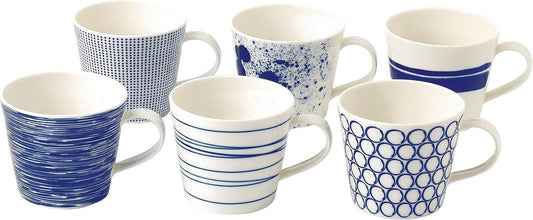 Royal Doulton Pacific Mixed Patterns Mugs Set of 6