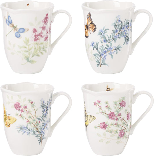 897911 Butterfly Meadow Herbs Mugs, Set of 4