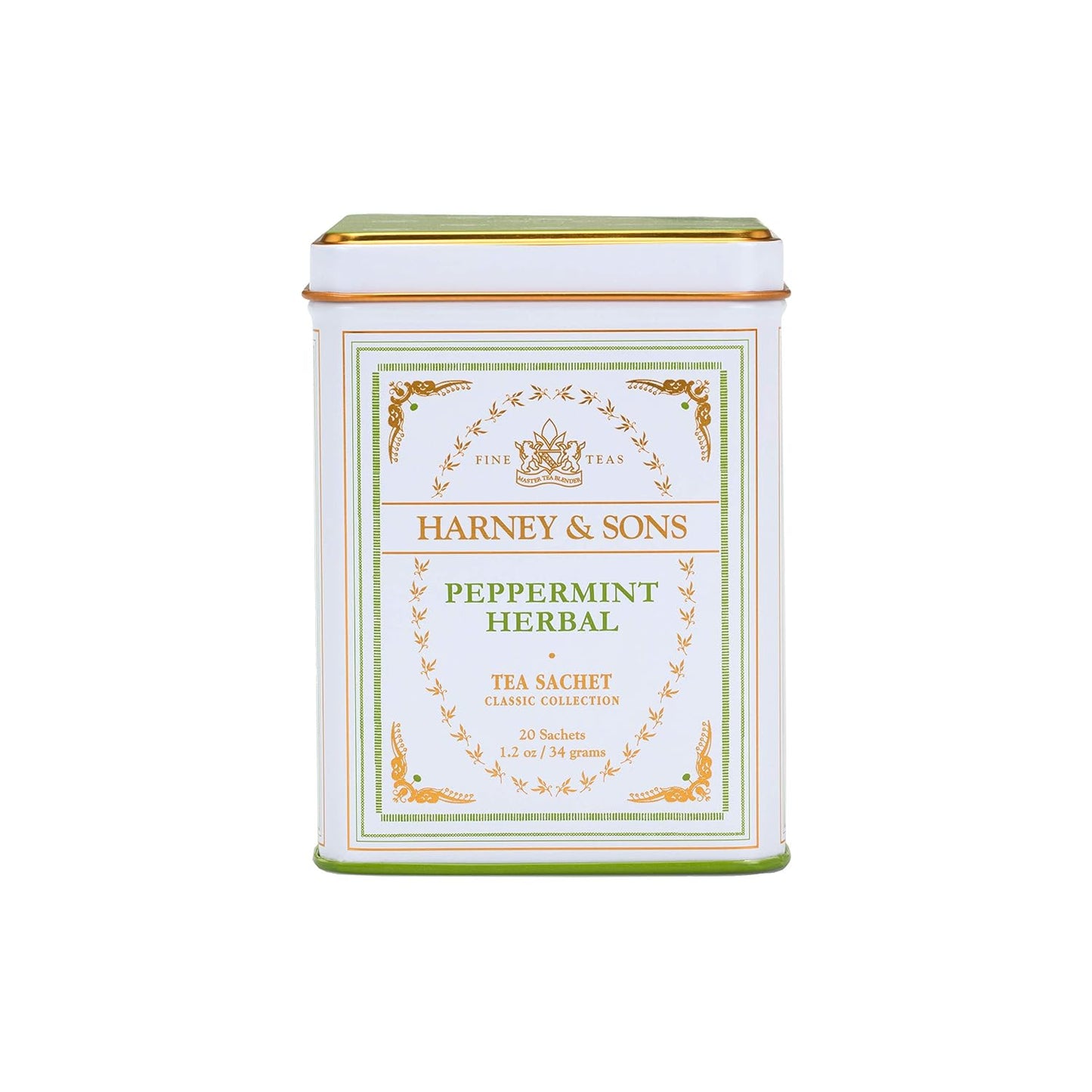 Harney and Sons Peppermint Tea, 20 Sachets 1.2 Oz | Herbal Tea Made with Washington State Peppermint. Naturally Caffeine Free.