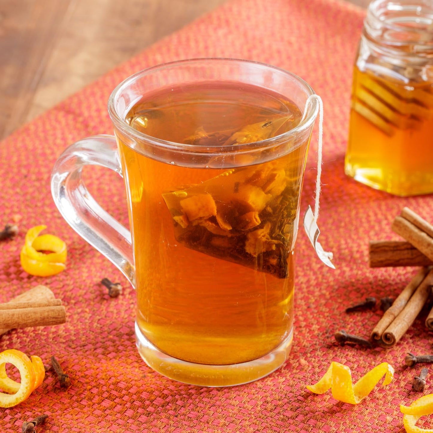 Decaffeinated Hot Cinnamon - Ceylon Black Tea with Three Types of Cinnamon, Orange Peel and Sweet Cloves - 50 Count Sachet Bag