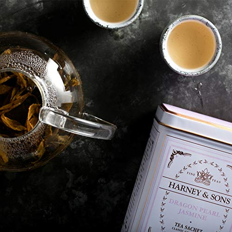 Dragon Pearl Jasmine Tea, 20 Count(Pack of 1) | Green Tea Scented with Jasmine Flowers for a Delicate Floral Aroma. Contains Caffeine.