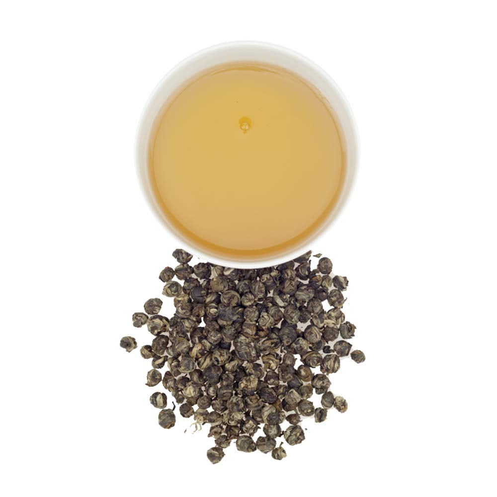 Dragon Pearl Jasmine | 16Oz Bag of Loose Leaf Dragon Pearl Jasmine Tea | Hand-Rolled Jasmine Pearls