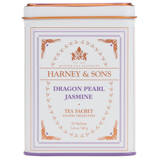 Dragon Pearl Jasmine Tea, 20 Count(Pack of 1) | Green Tea Scented with Jasmine Flowers for a Delicate Floral Aroma. Contains Caffeine.